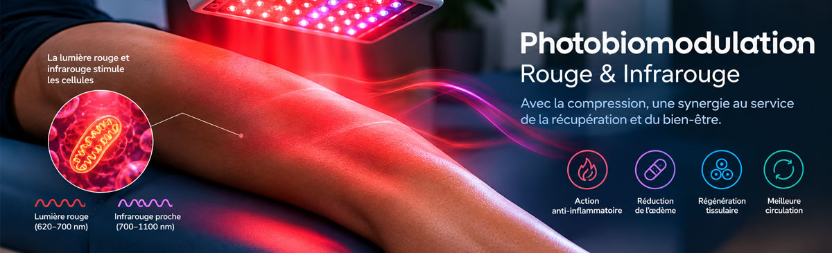 photobiomodulation (lumière rouge et infrarouge proche)